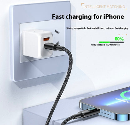 Digital Display Double Type USB-C Fast Charging Mobile Phone Cable